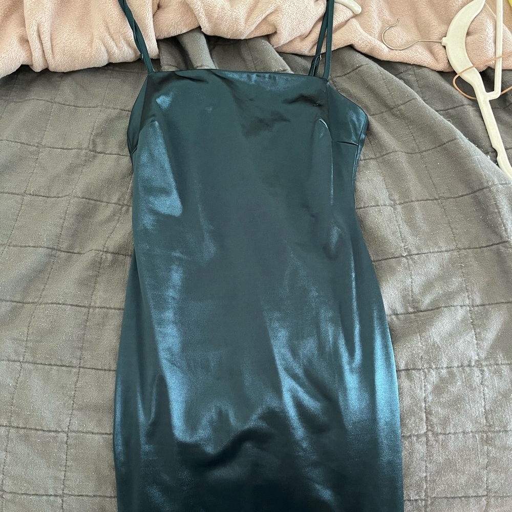 Teal mini dress